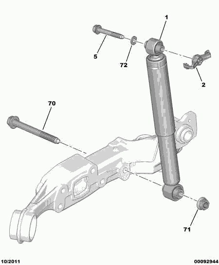 CITROËN (DF-PSA) 5206 Z2 - Amortiguador parts5.com