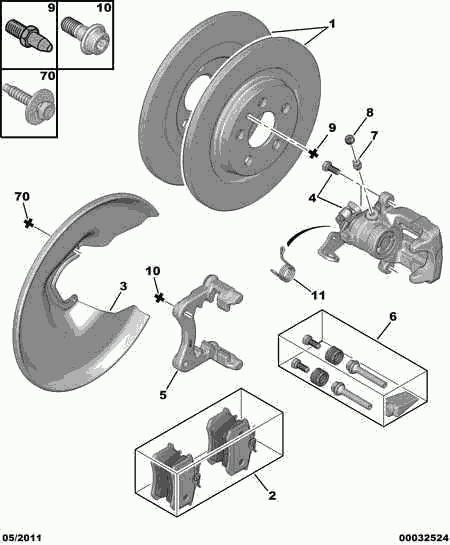 CITROËN 4252 33 - Kit de plaquettes de frein, frein à disque parts5.com