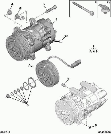 PEUGEOT (DF-PSA) 6453 CR - Kompresor, klimatyzacja parts5.com