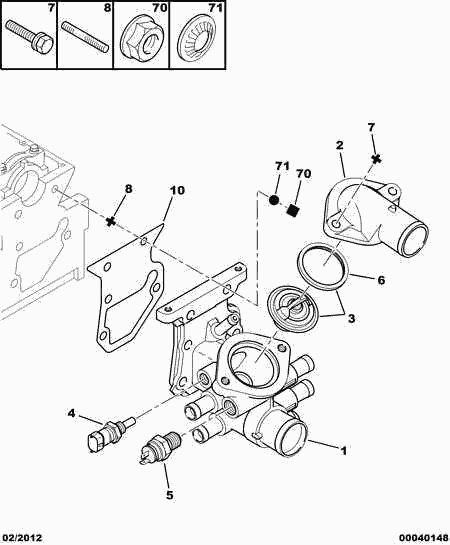 CITROËN 1338.C7 - Датчик, температура охлаждающей жидкости parts5.com