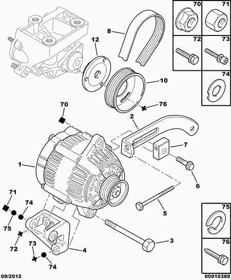 PEUGEOT 5705 AK - Γεννήτρια parts5.com