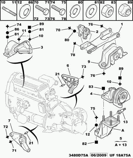 PEUGEOT 1846.66 - Holder, engine mounting parts5.com