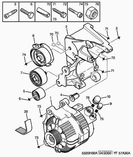 CITROËN 5751.73 - Deflection / Guide Pulley, v-ribbed belt parts5.com