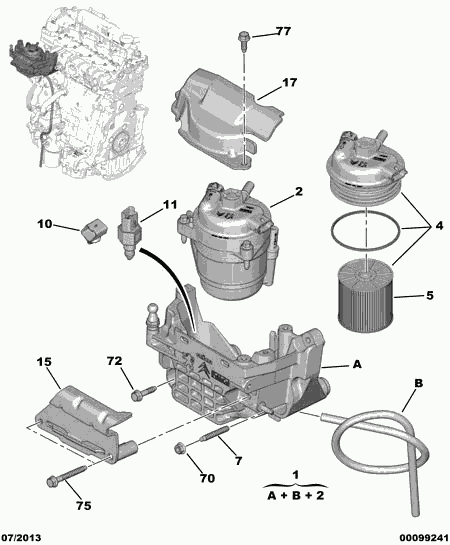 CITROËN 96 761 334 80 - Filtru combustibil parts5.com