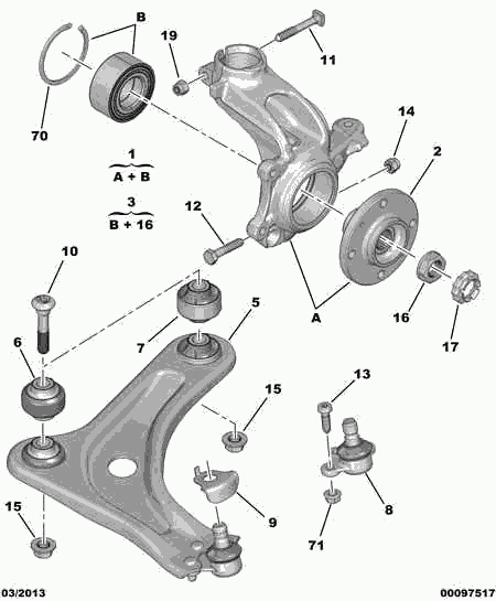 DACIA 16 075 574 80 - FRONT SWIVEL PIN; LEFT parts5.com