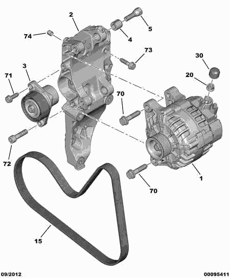 PEUGEOT 98 018 953 80 - Alternator parts5.com