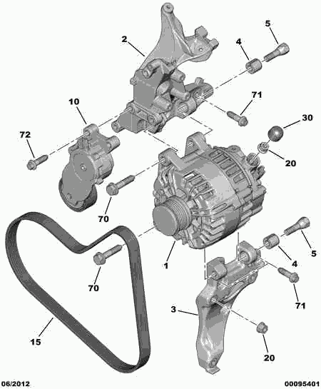 PEUGEOT 98 004 531 80 - Curea transmisie cu caneluri parts5.com