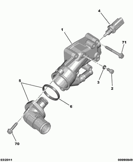 CITROËN/PEUGEOT 1336-Q2 - Termostat,lichid racire parts5.com