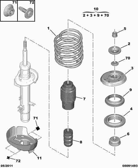 CITROËN 5038 91 - Jousijalan tukilaakeri parts5.com