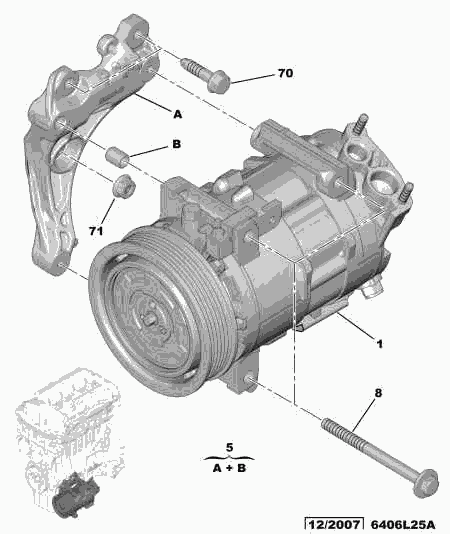 PEUGEOT 6453.WH - Compresseur, climatisation parts5.com