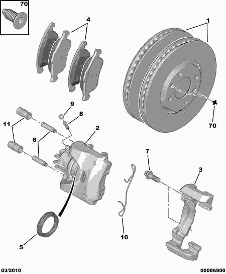 DS 4254.C0 - Set placute frana,frana disc parts5.com