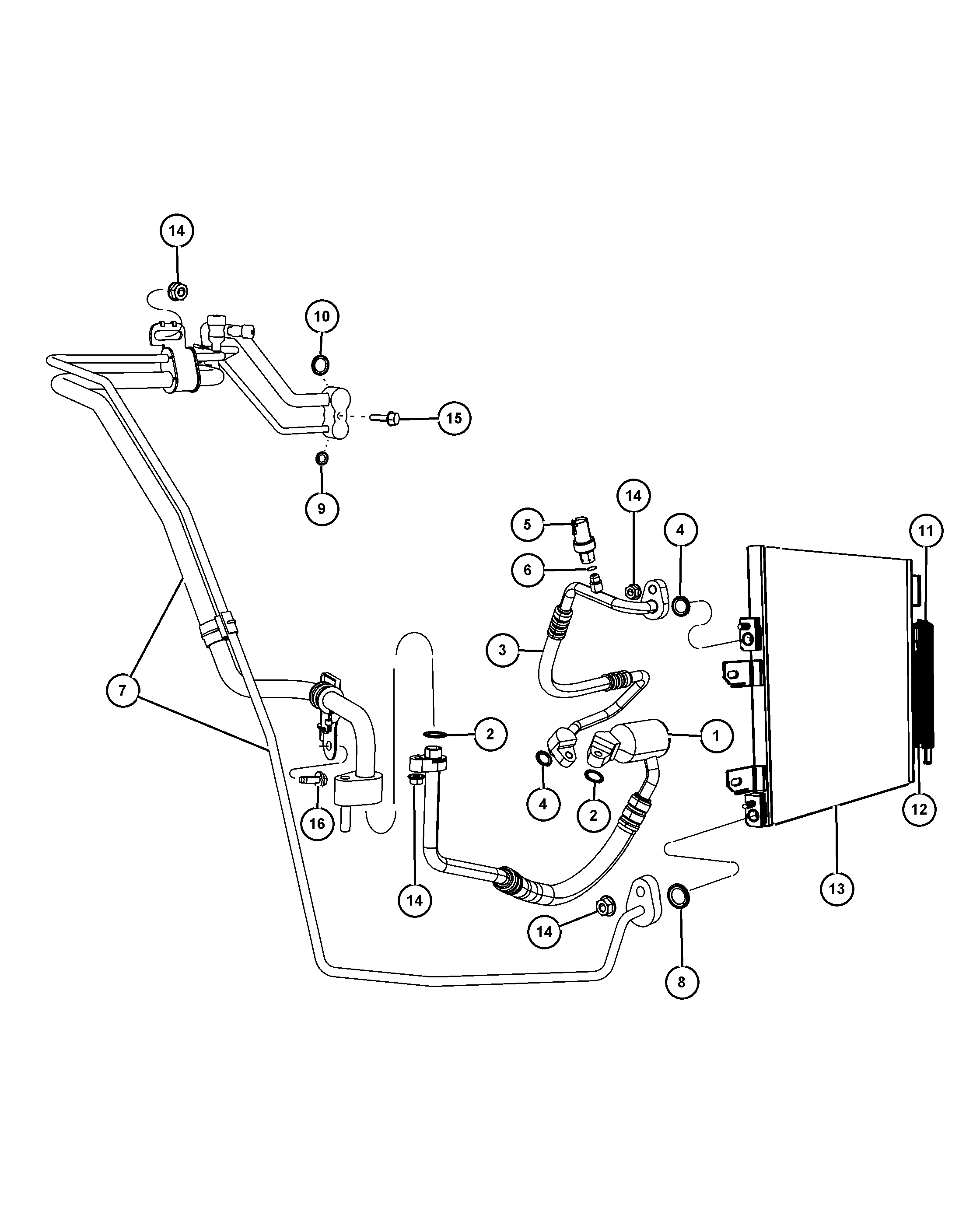 Chrysler 68083 824AA - Pressure Switch, air conditioning parts5.com