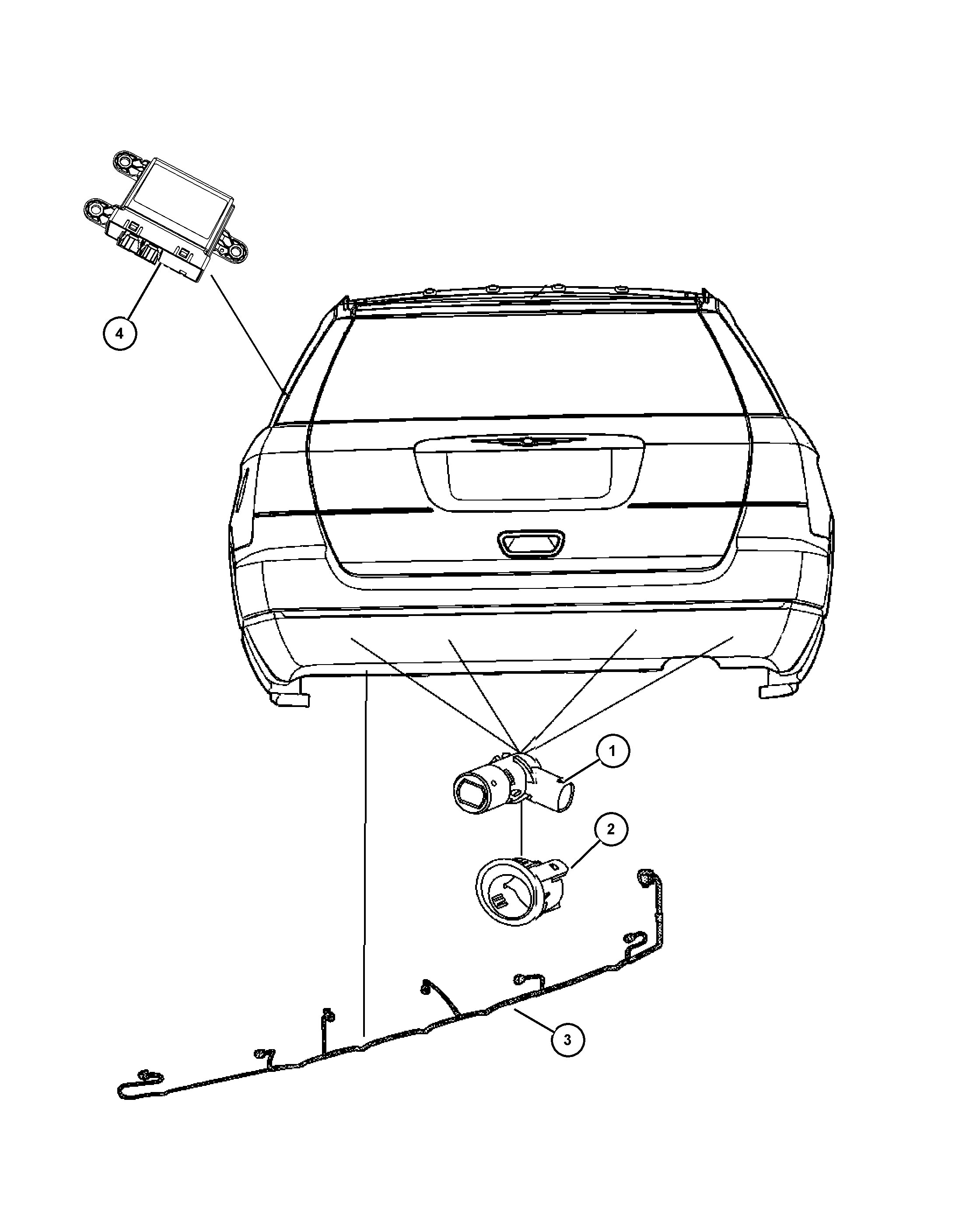 Chrysler 1EW63 TZZAA - Sensor, parking assist parts5.com