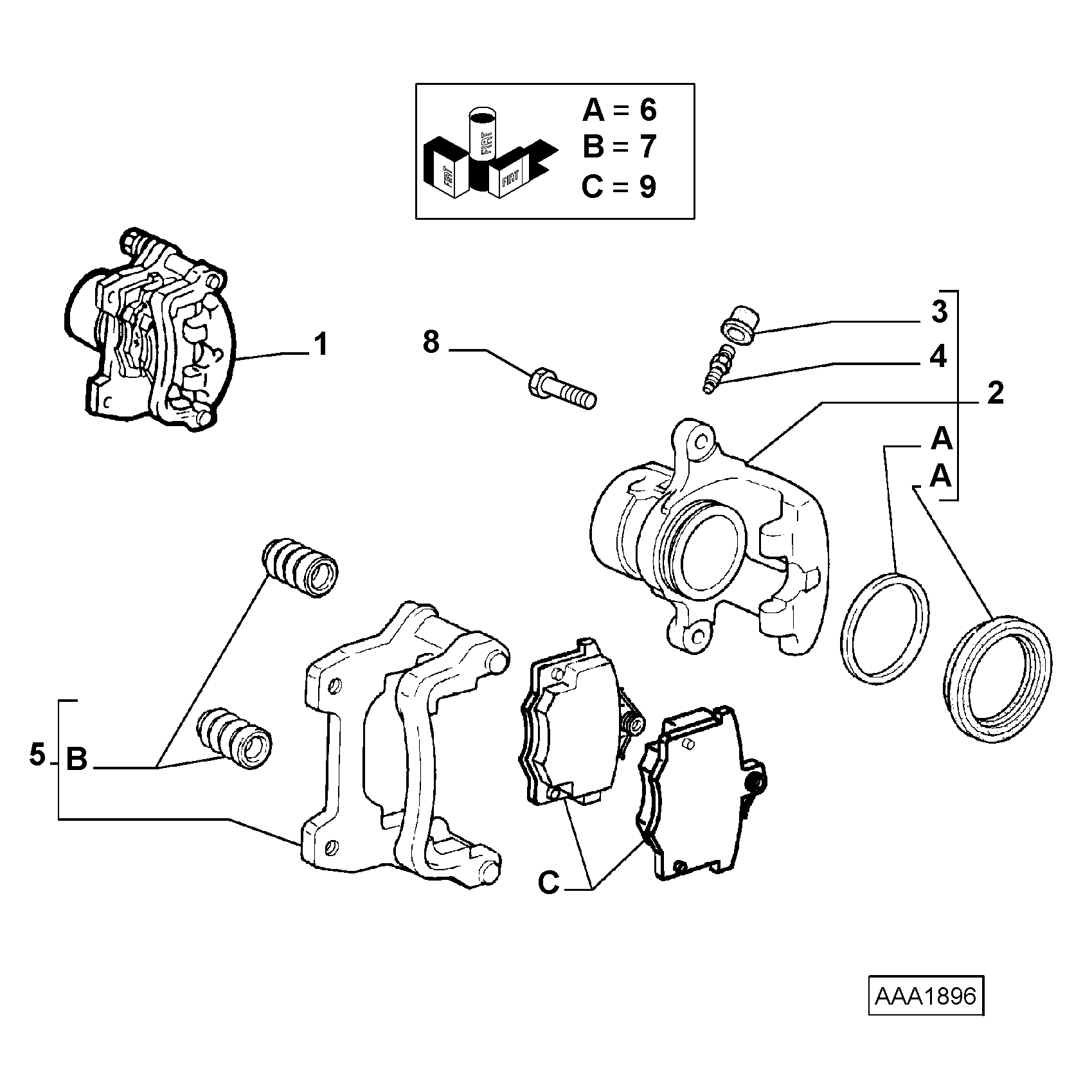 Innocenti 5892735 - Fren balata seti, diskli fren parts5.com