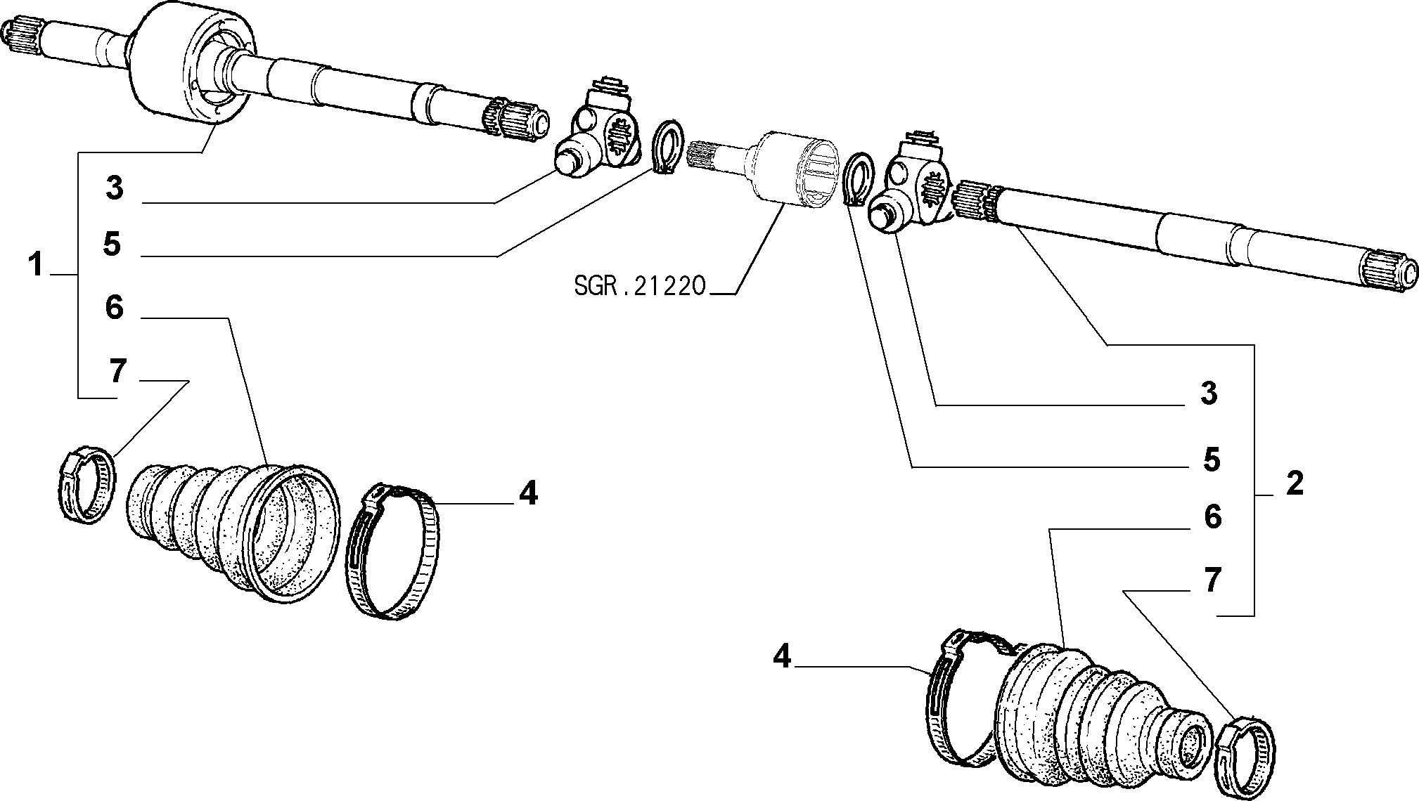 FIAT 7746232 - Φούσκα, άξονας μετάδ. κίνησης parts5.com