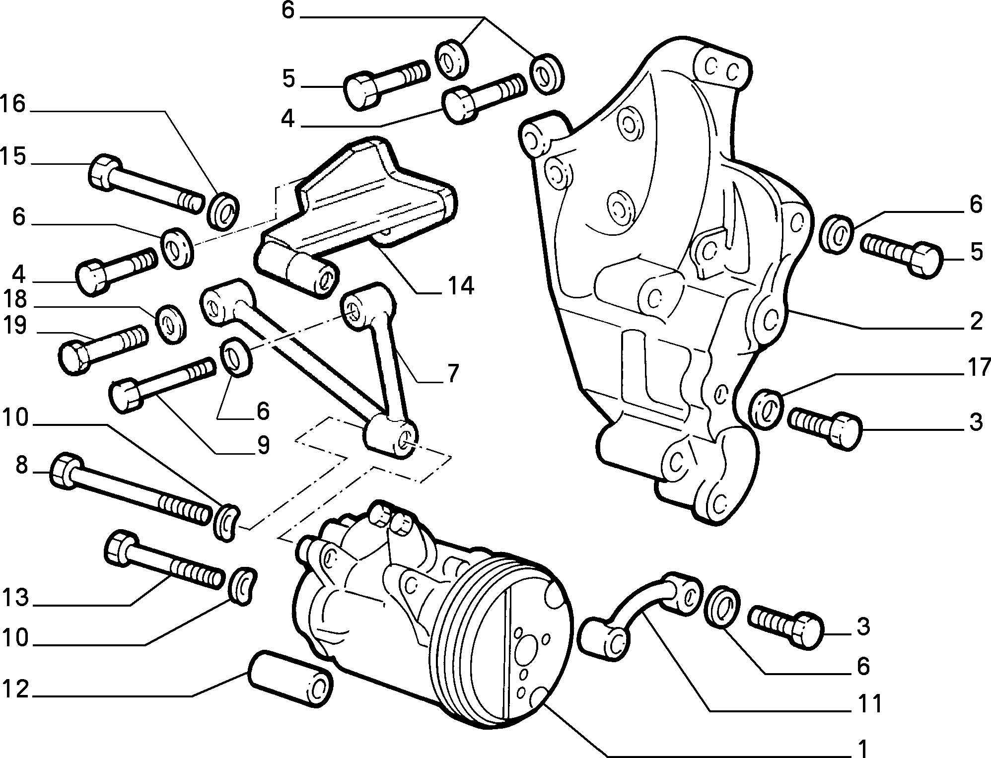 FIAT 16043934 - Βίδα, σύστημα εξάτμισης parts5.com