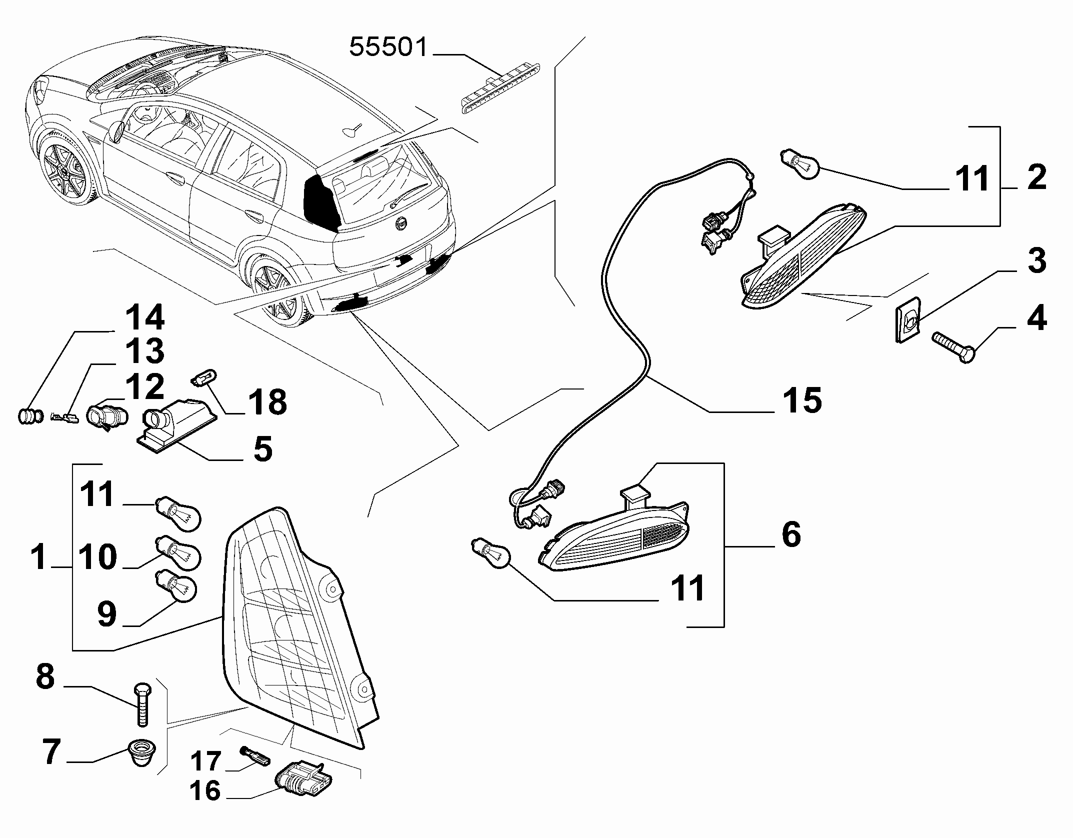 FIAT 14144690 - Ampul, stop lambası parts5.com