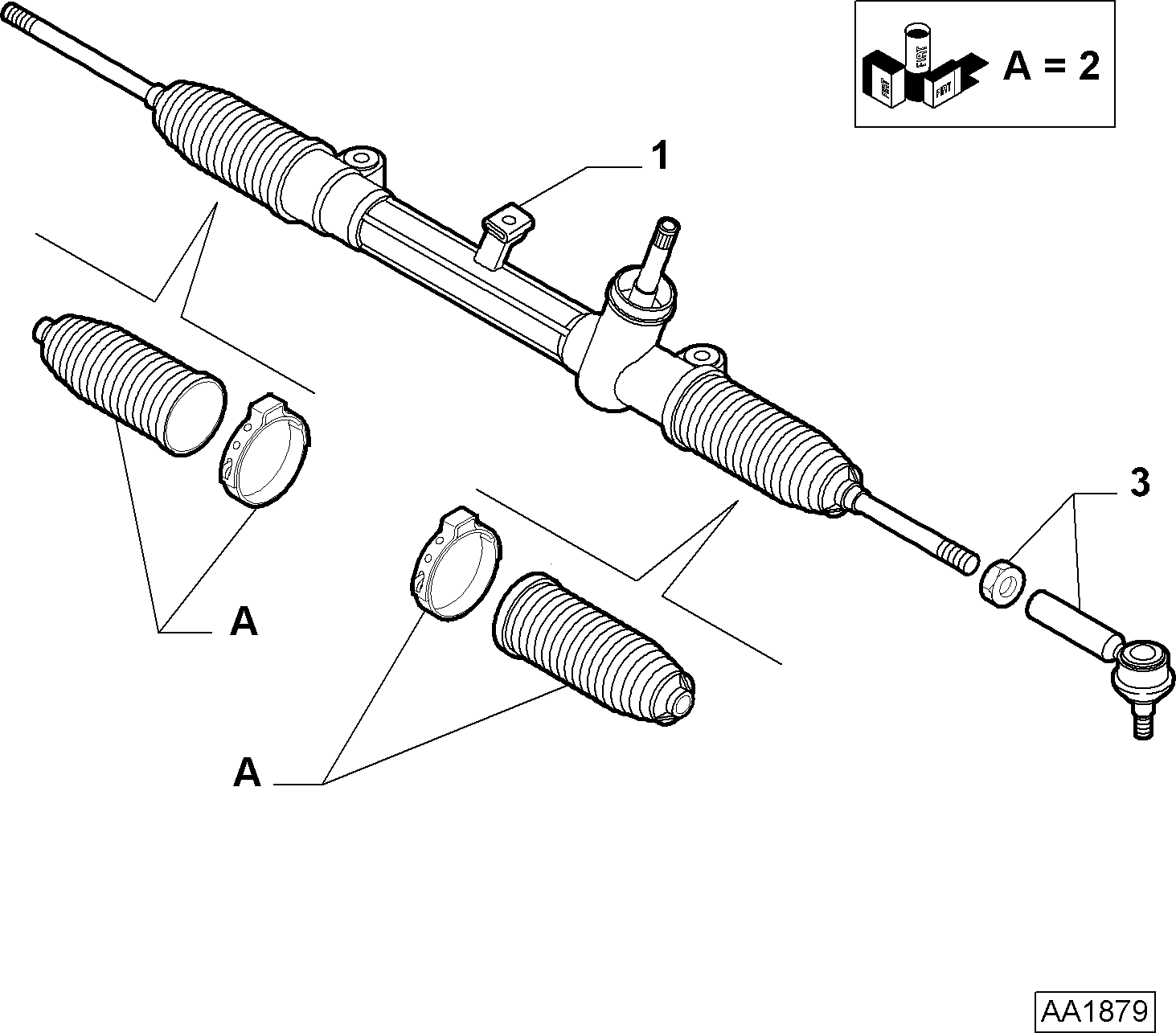 Opel 51861102 - Inner Tie Rod, Axle Joint parts5.com