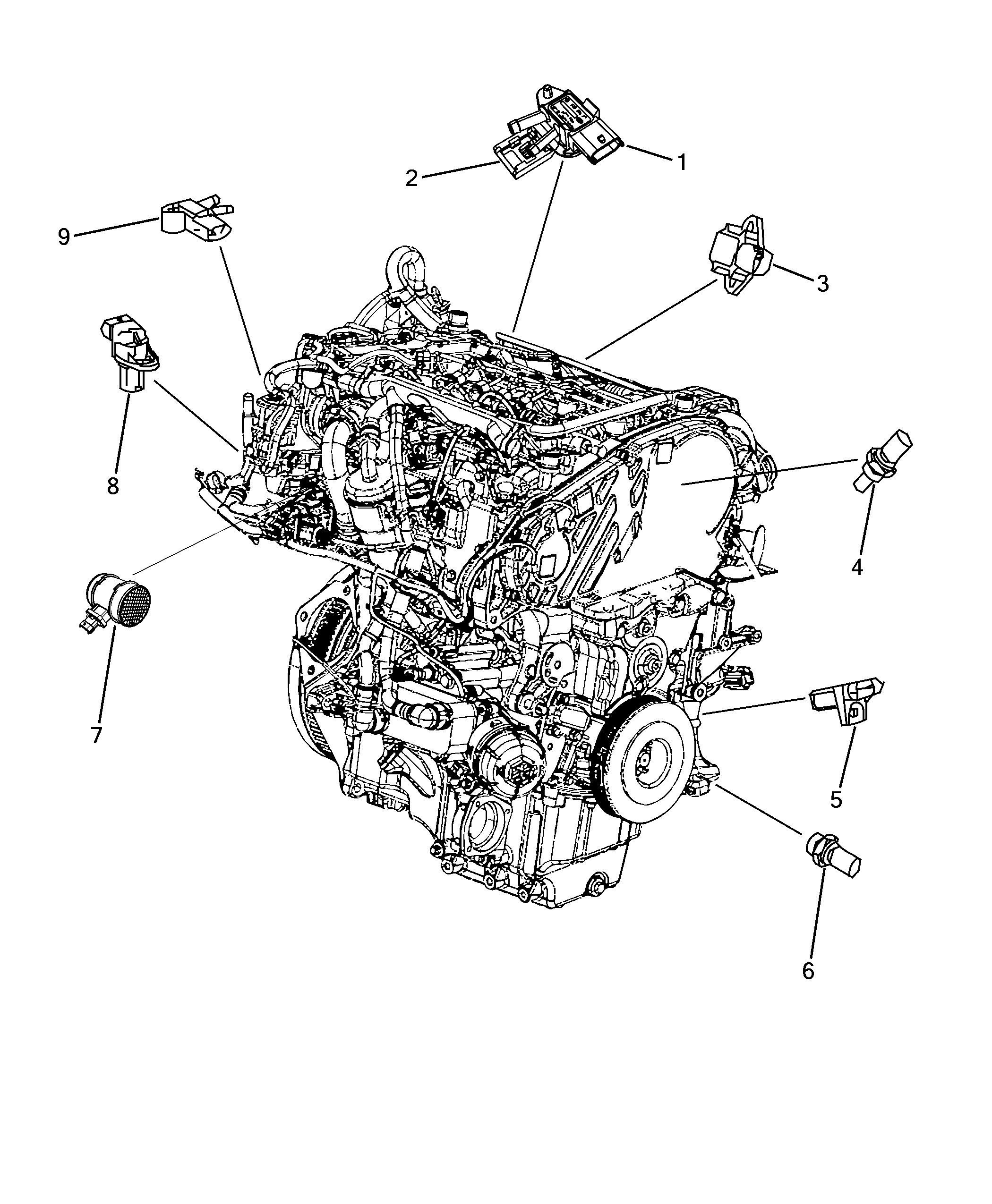 Lancia K04627187AA - Senzor, tlak punjenja parts5.com