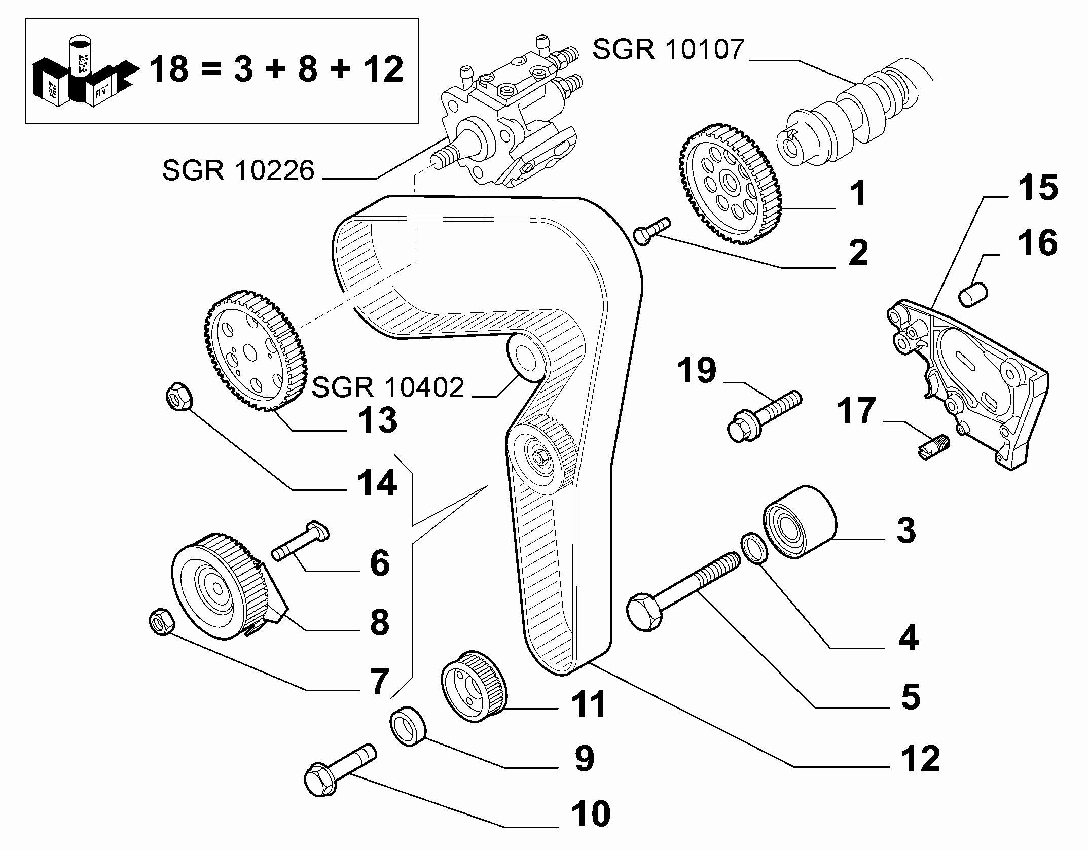 Opel 55238027 - Kiristysrulla, hammashihnat parts5.com