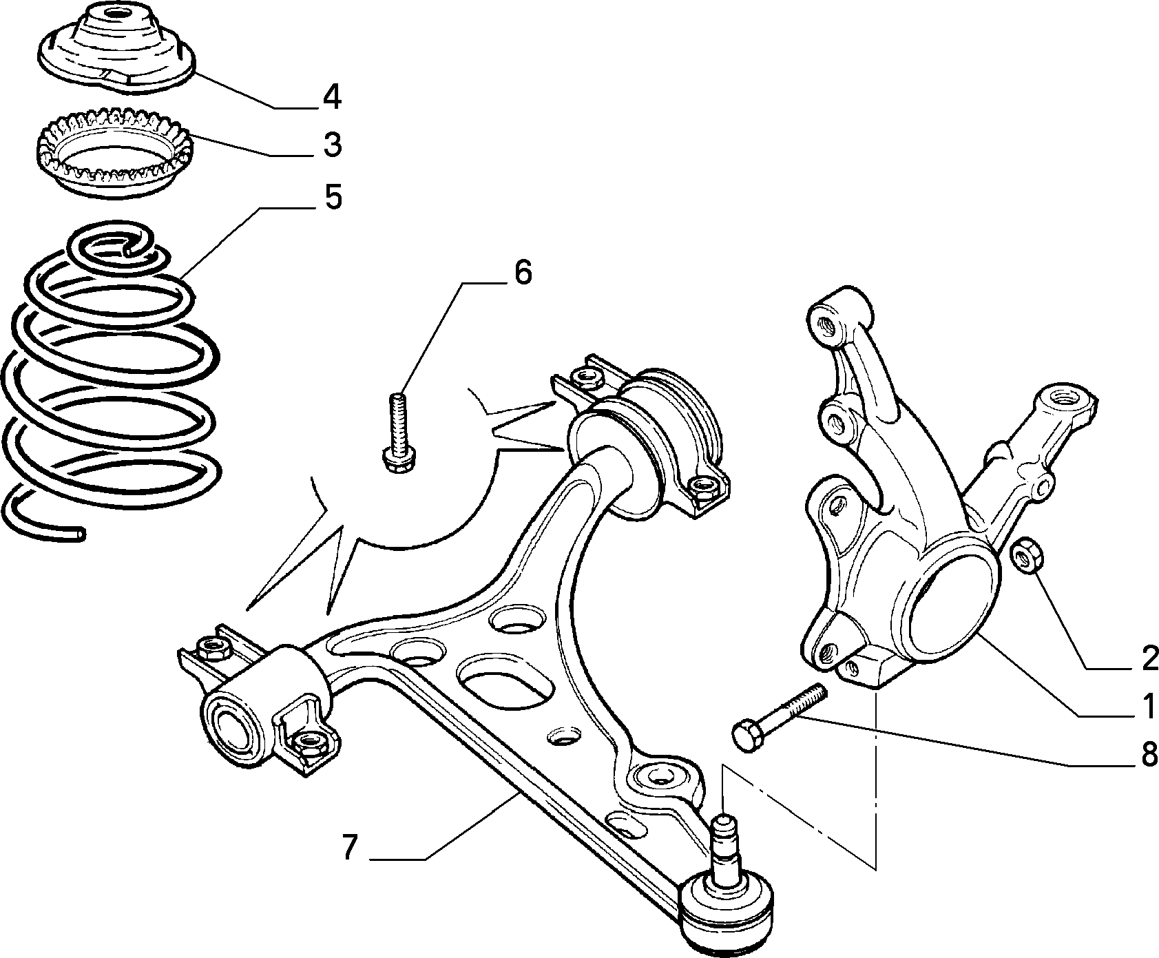 FIAT 71747915* - Lengőkar, kerékfelfüggesztés parts5.com