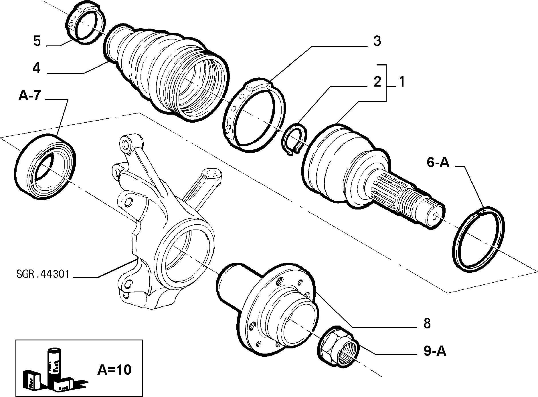 Lancia 46773659 - Zestaw łożysk koła parts5.com