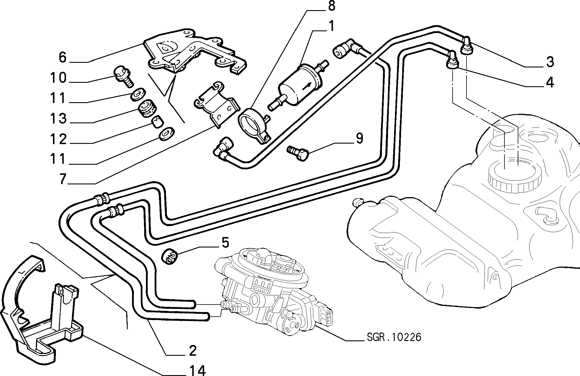 FIAT 71736100 - Топливный фильтр parts5.com