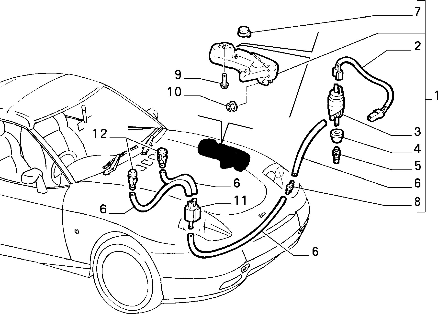 Lancia 46443793 - Pumpa za tekućinu za pranje, pranje stakla parts5.com