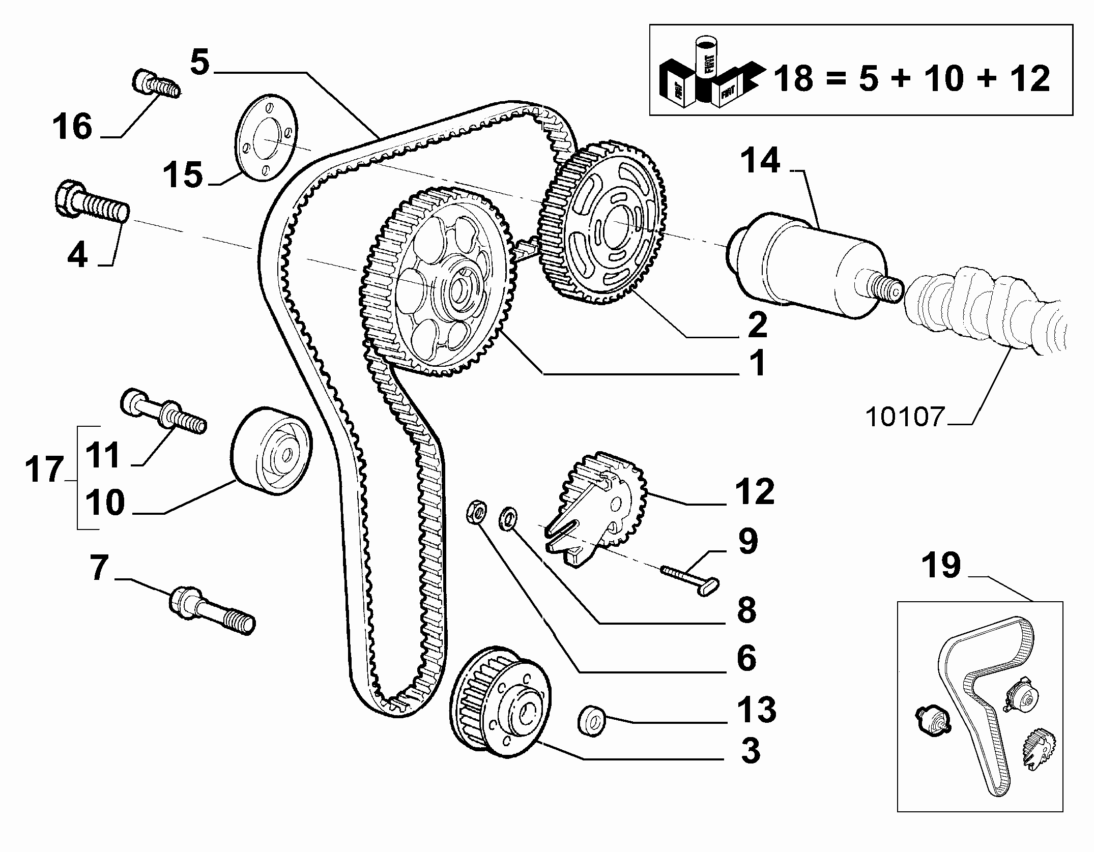 Lancia 60652477 - Τεντωτήρας, οδοντ. ιμάντας parts5.com