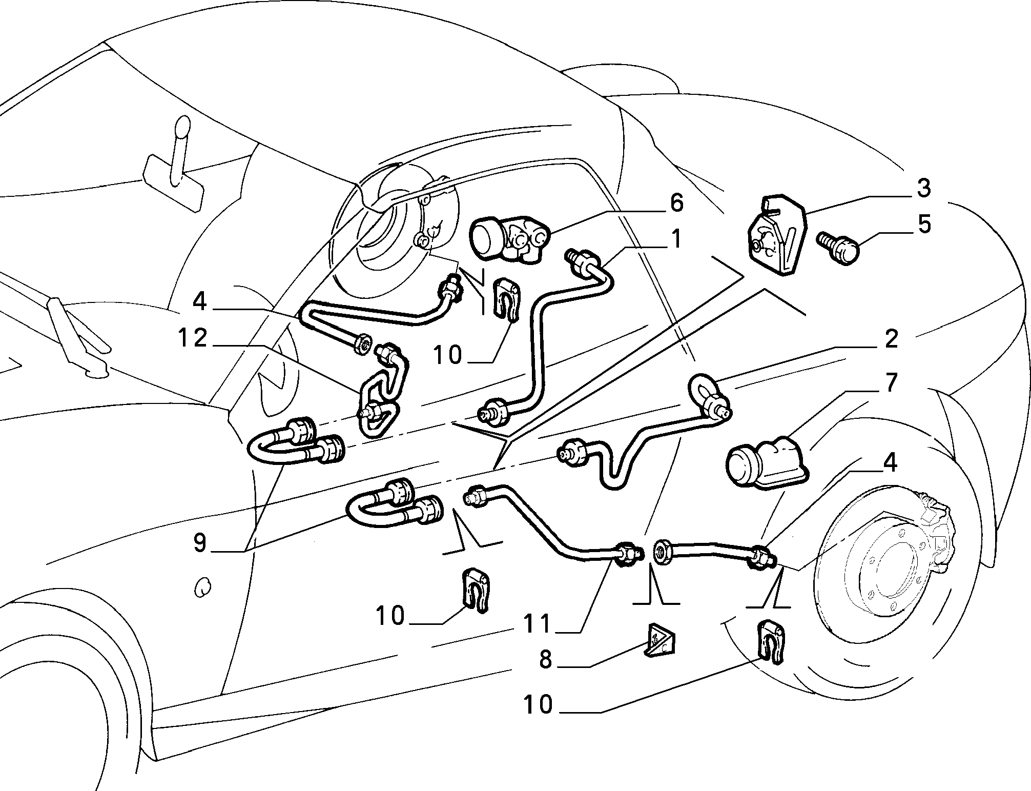 Lancia 71736960 - Przewód hamulcowy elastyczny parts5.com