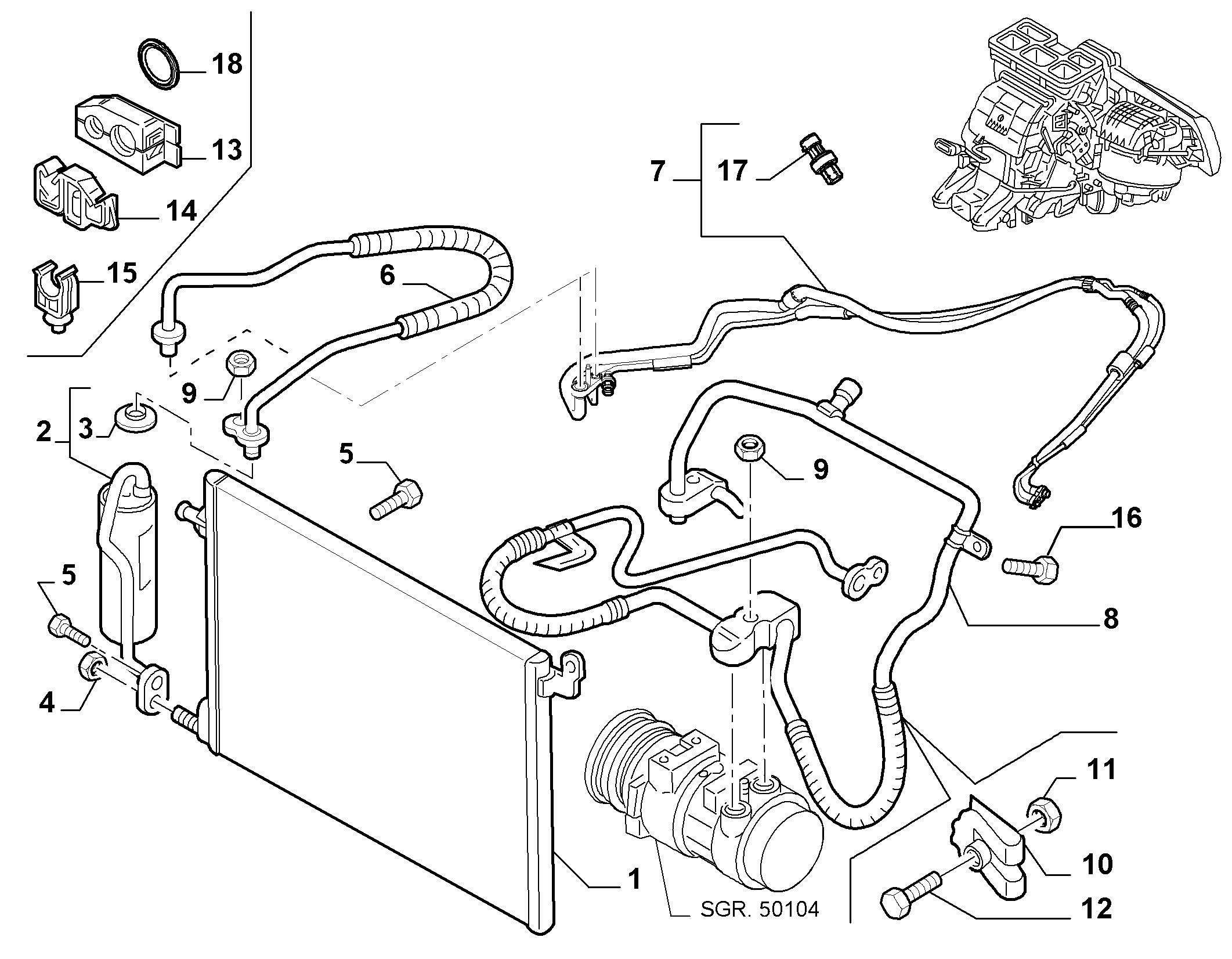 SAAB 71 740 527 - Condensador, aire acondicionado parts5.com