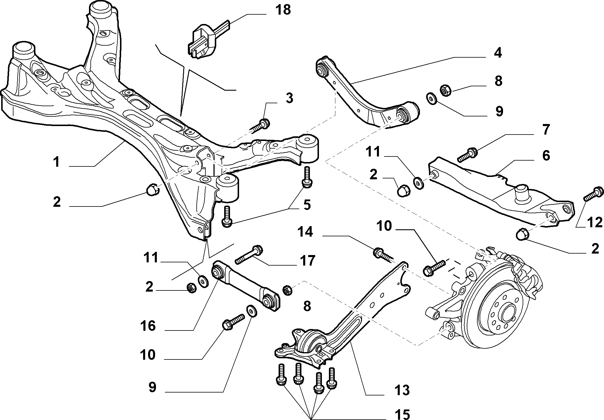 FIAT 51783009* - Brat, suspensie roata parts5.com