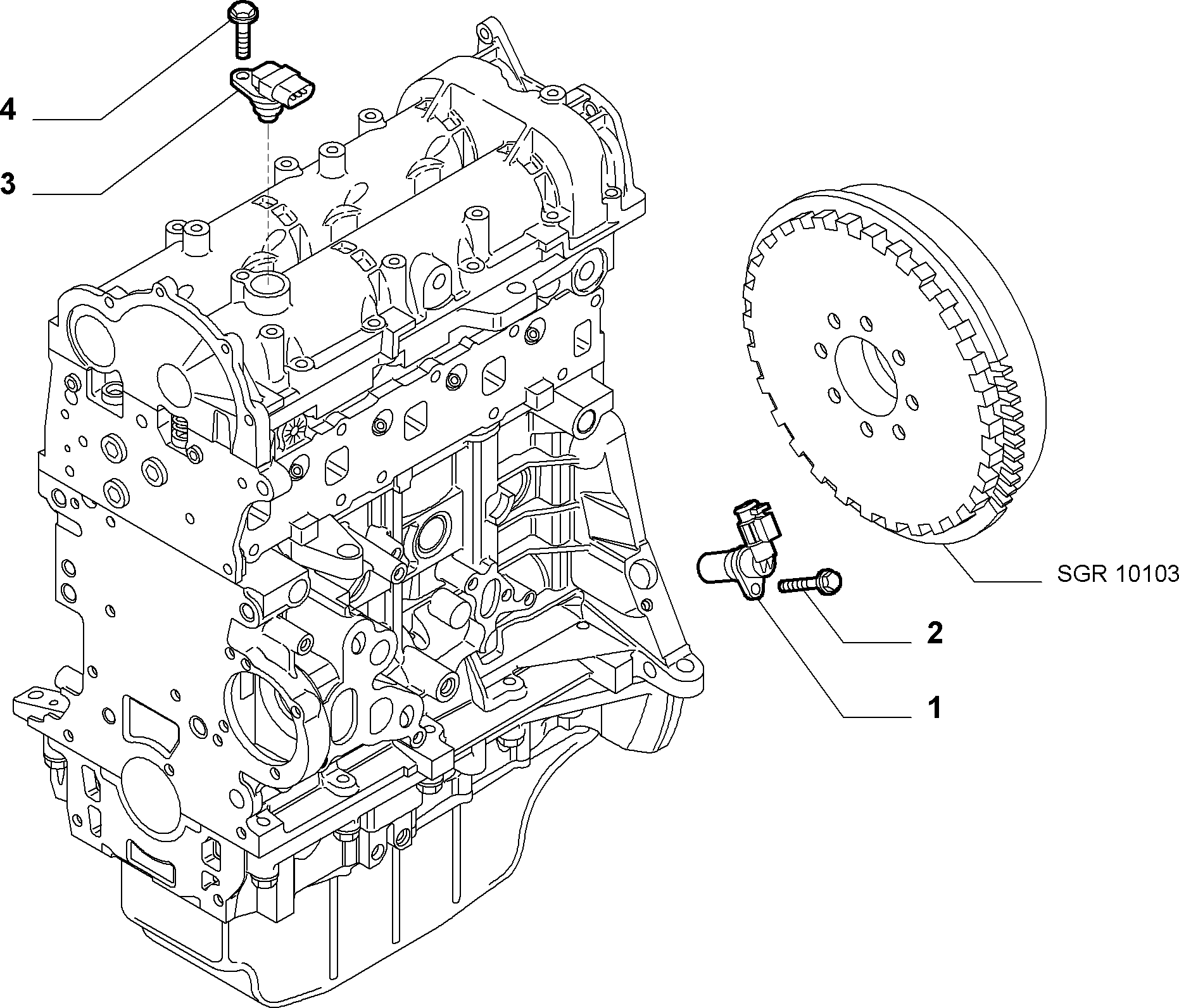 Lancia 73502752 - Sensor, crankshaft pulse parts5.com