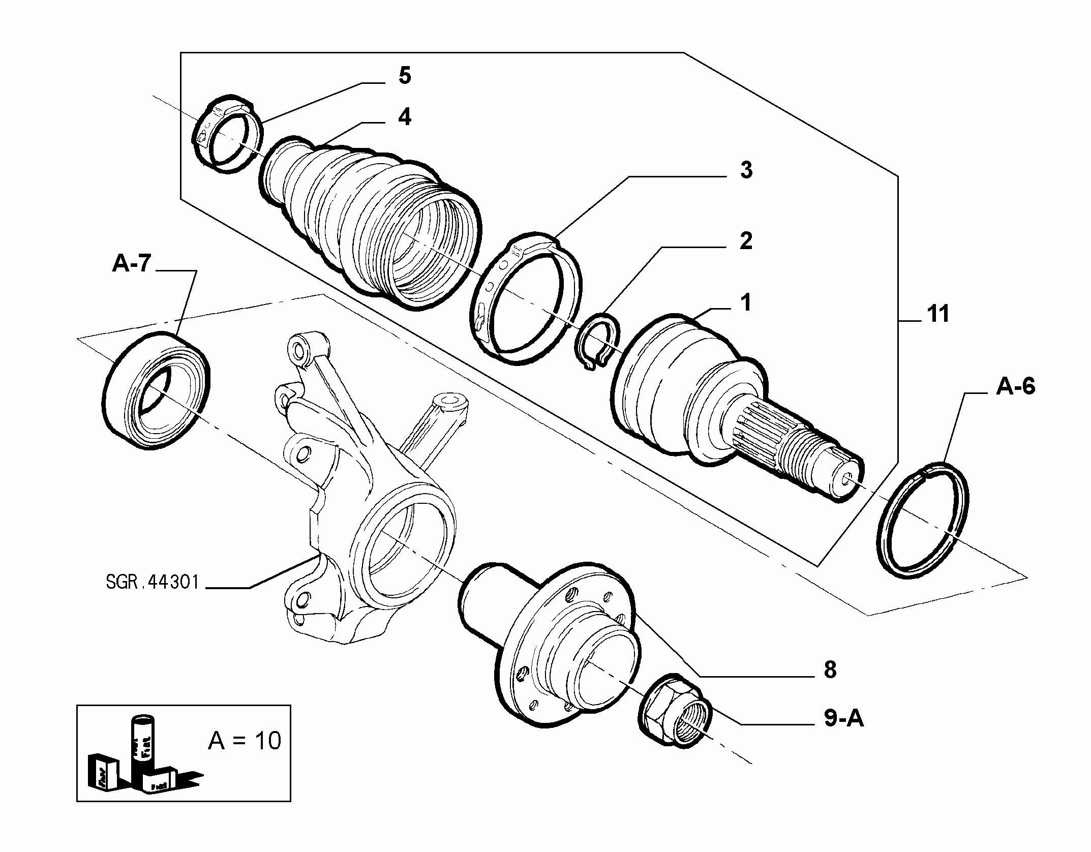 Lancia 71753062 - Zestaw łożysk koła parts5.com