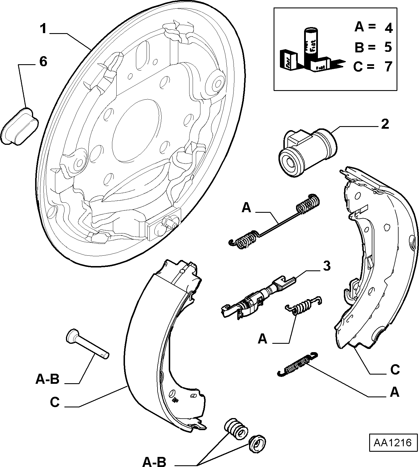 FIAT 77365085 - Zestaw szczęk hamulcowych parts5.com