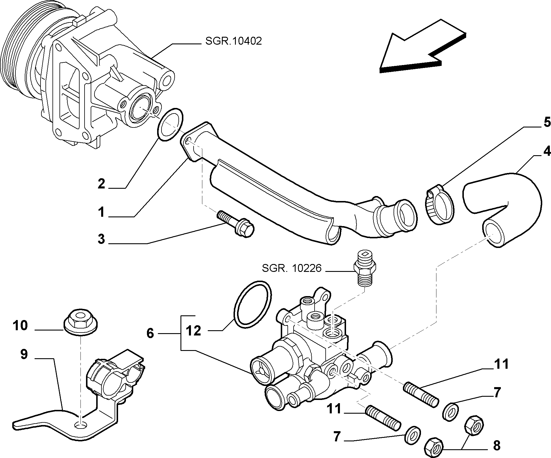 FIAT 46776217 - Thermostat, coolant parts5.com