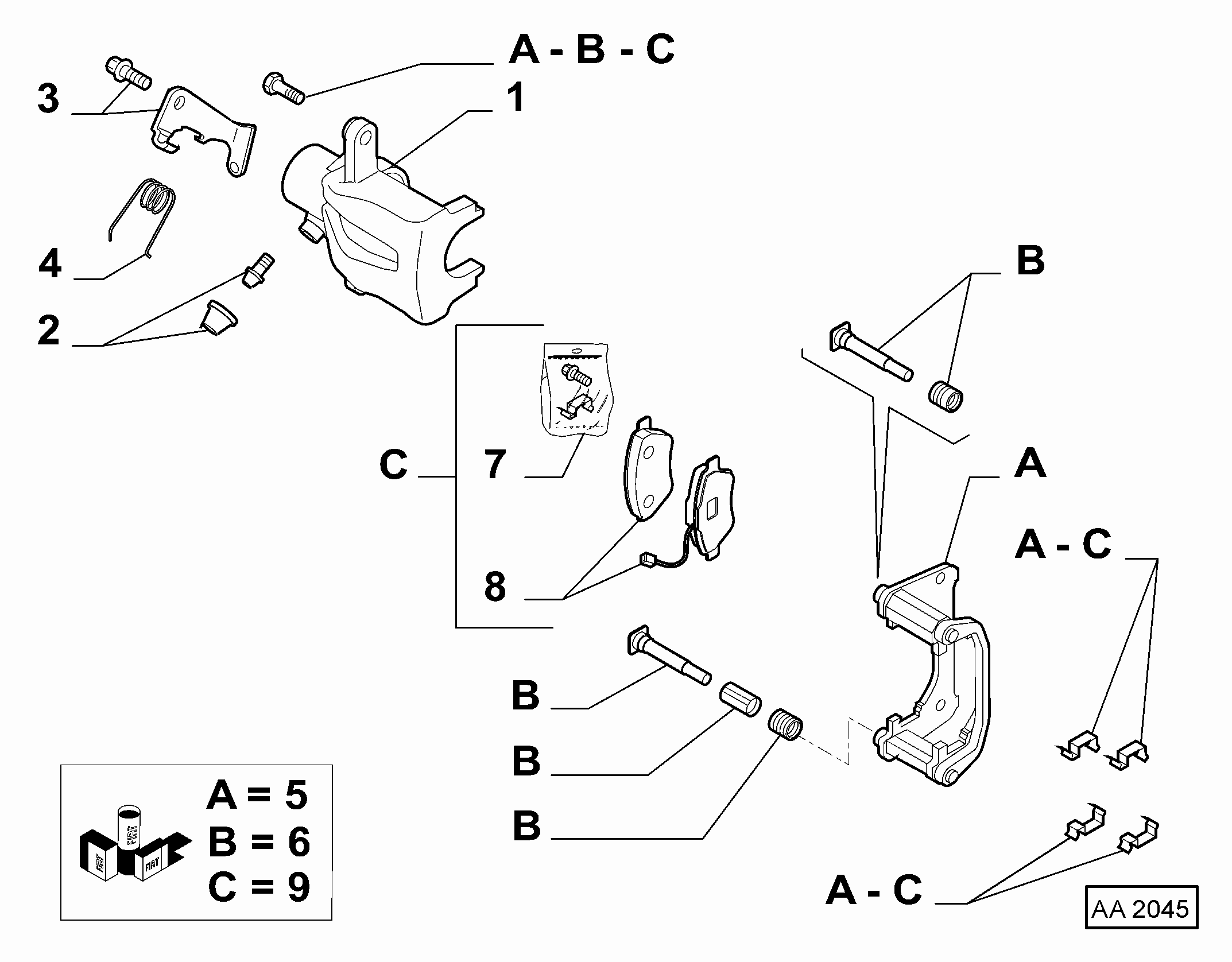 Lancia 77363518 - Brake Pad Set, disc brake parts5.com