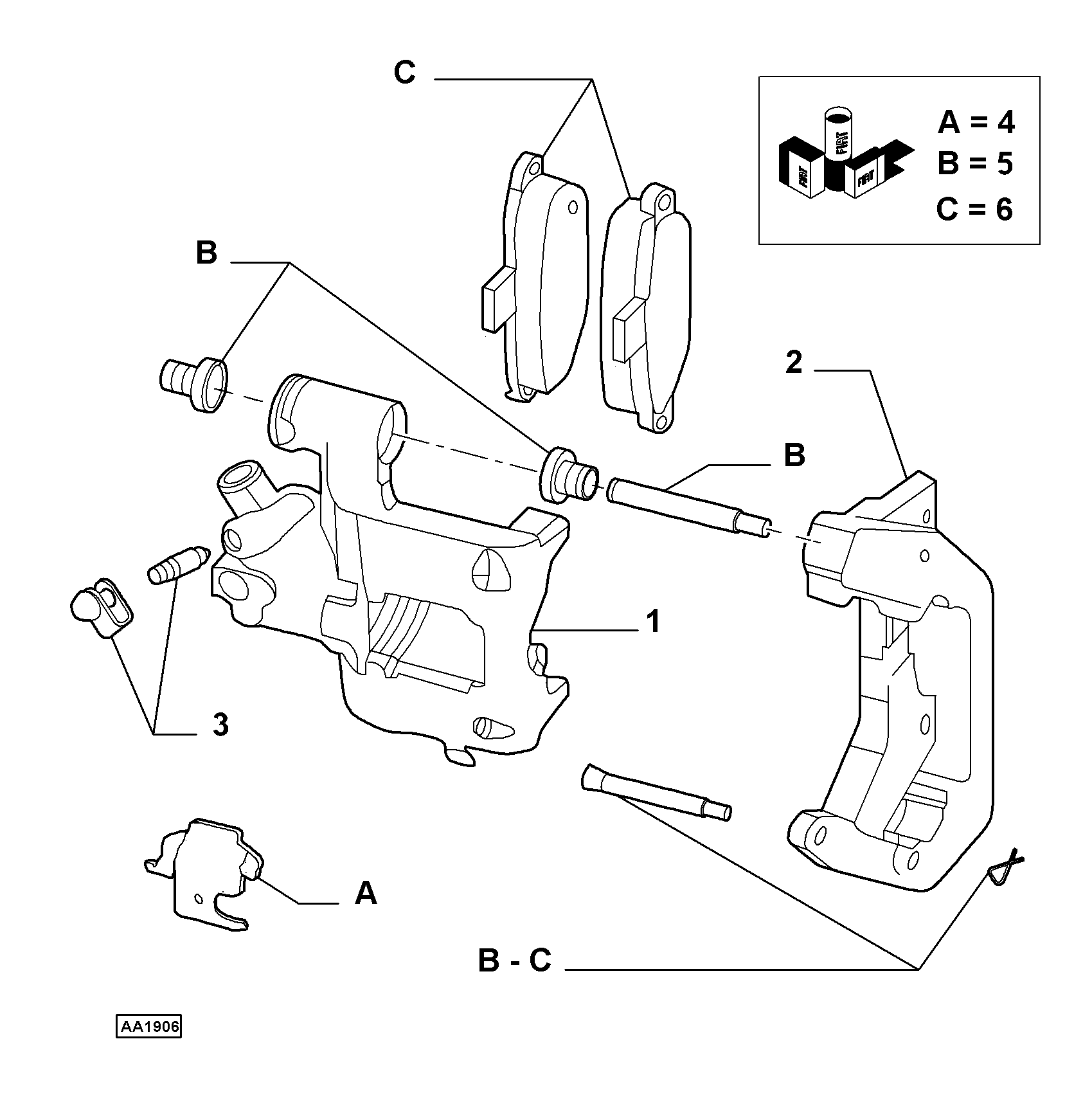 FIAT 77365337 - Set placute frana,frana disc parts5.com