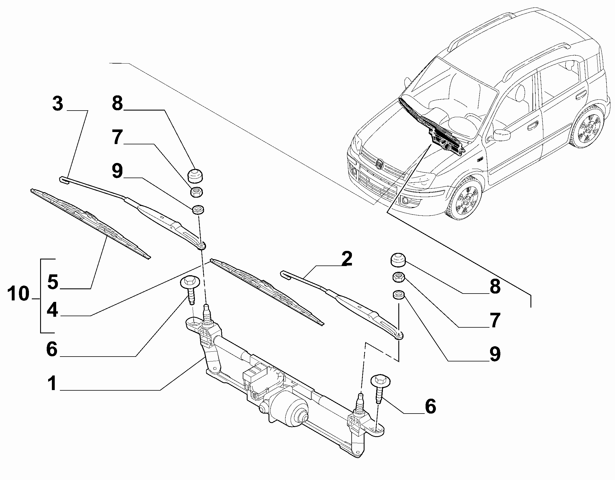 FIAT 51791213 - Щетка стеклоочистителя parts5.com