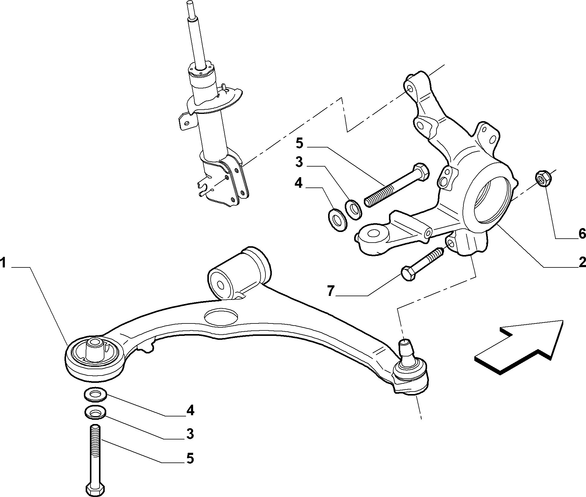 FIAT 51827736* - Brat, suspensie roata parts5.com