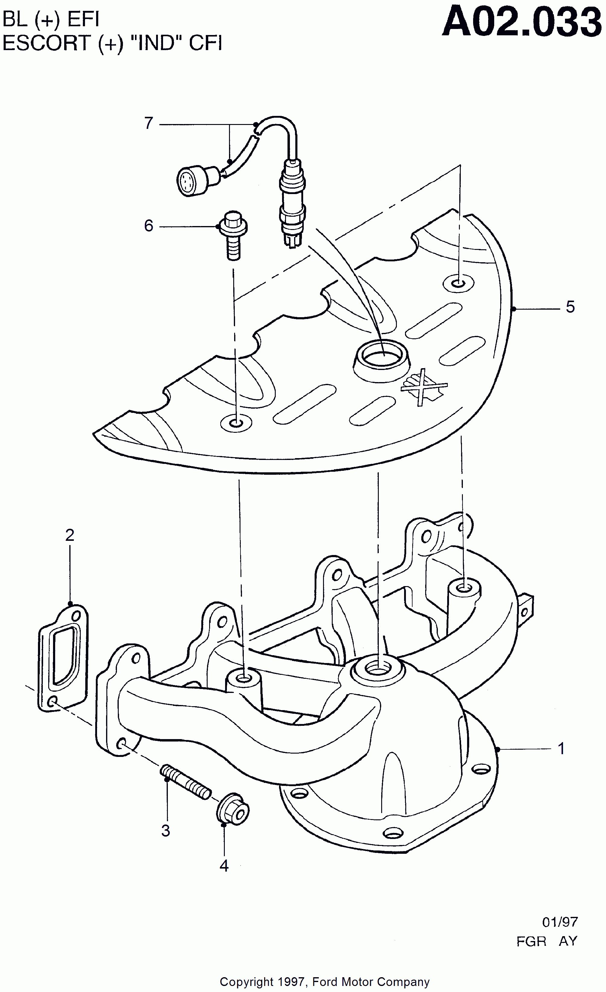 FORD 1 013 764 - Sonda Lambda parts5.com