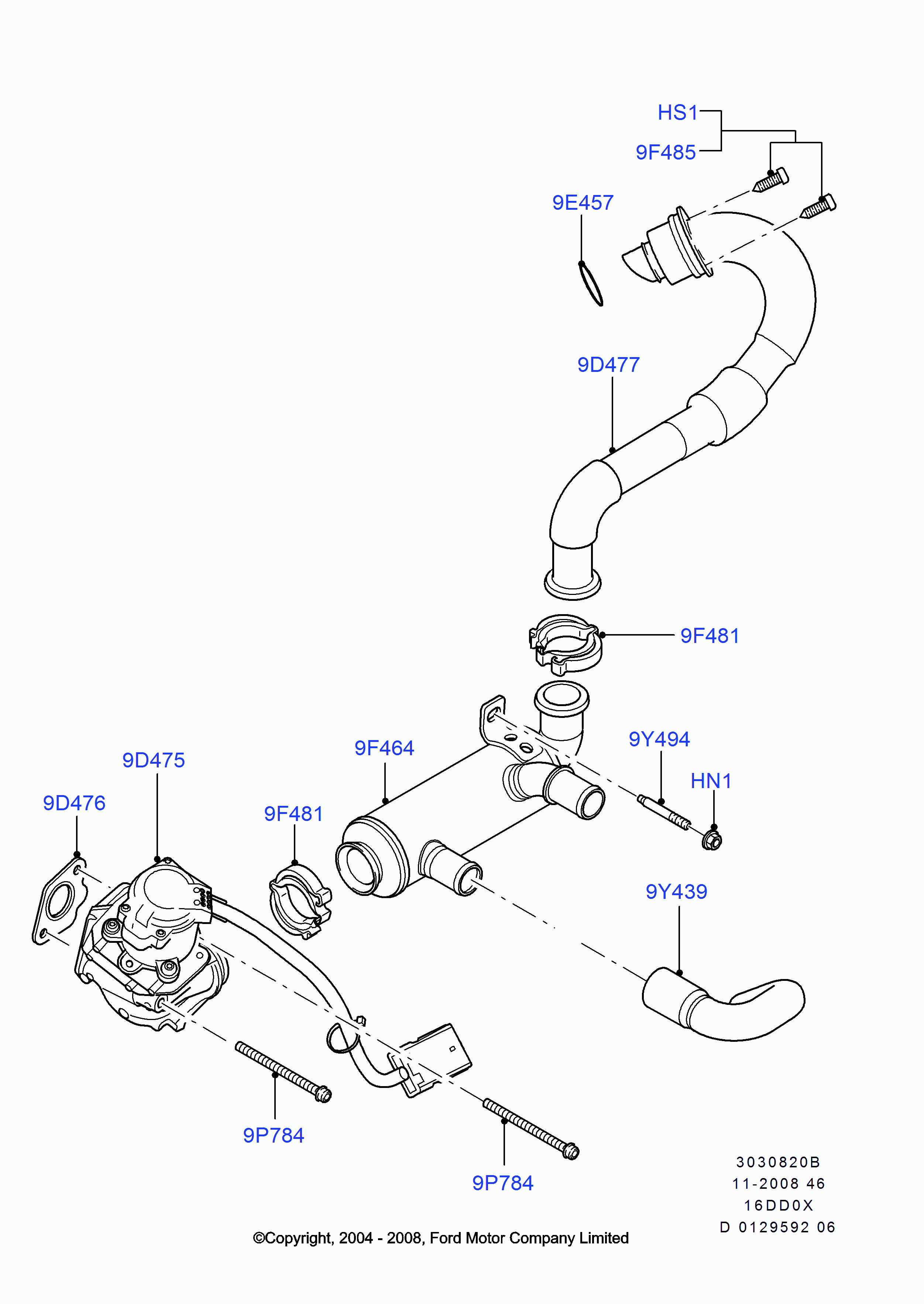 FORD 1229959 - Garnitura, ventil AGR parts5.com