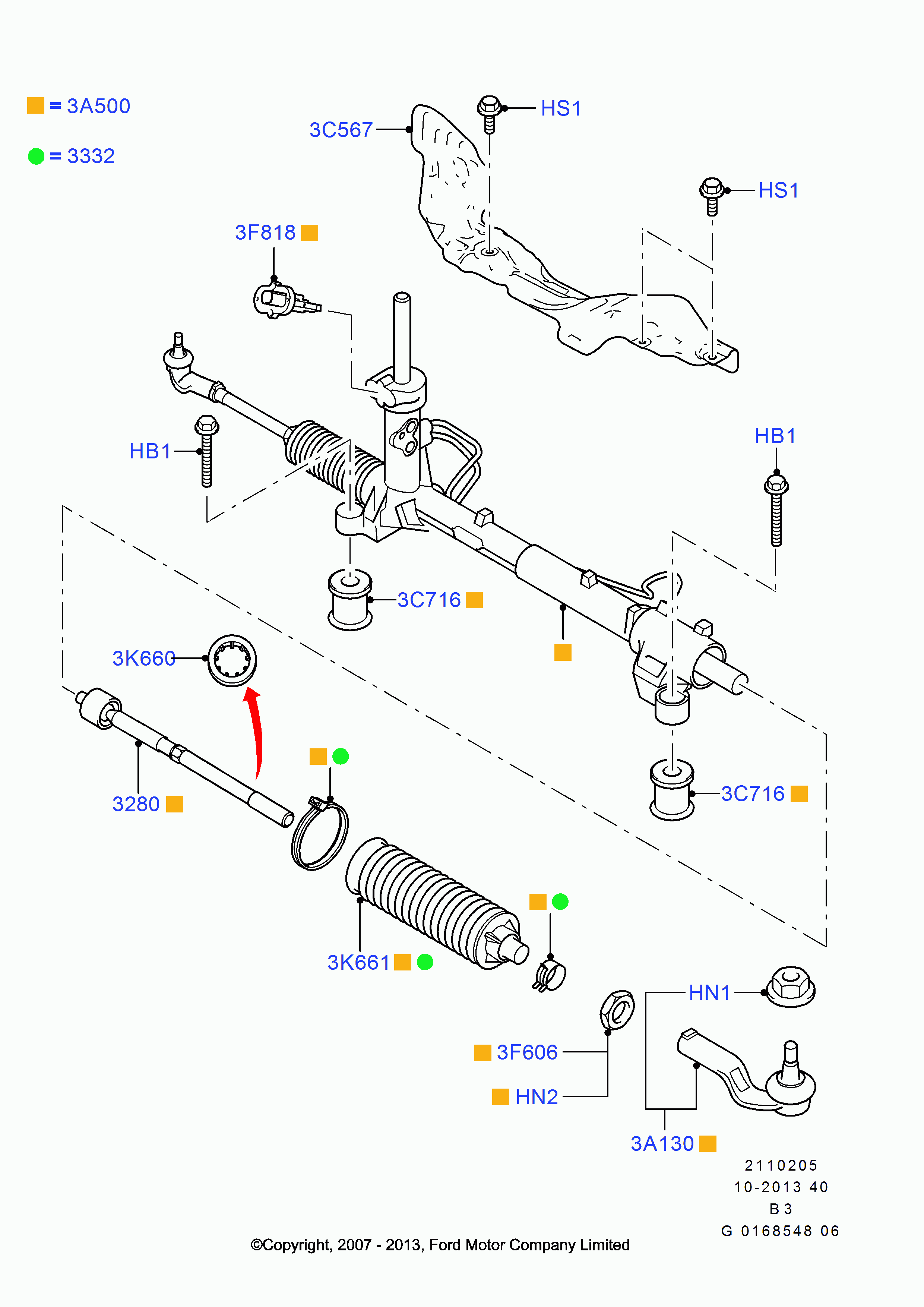 FORD 1510270 - Inner Tie Rod, Axle Joint parts5.com