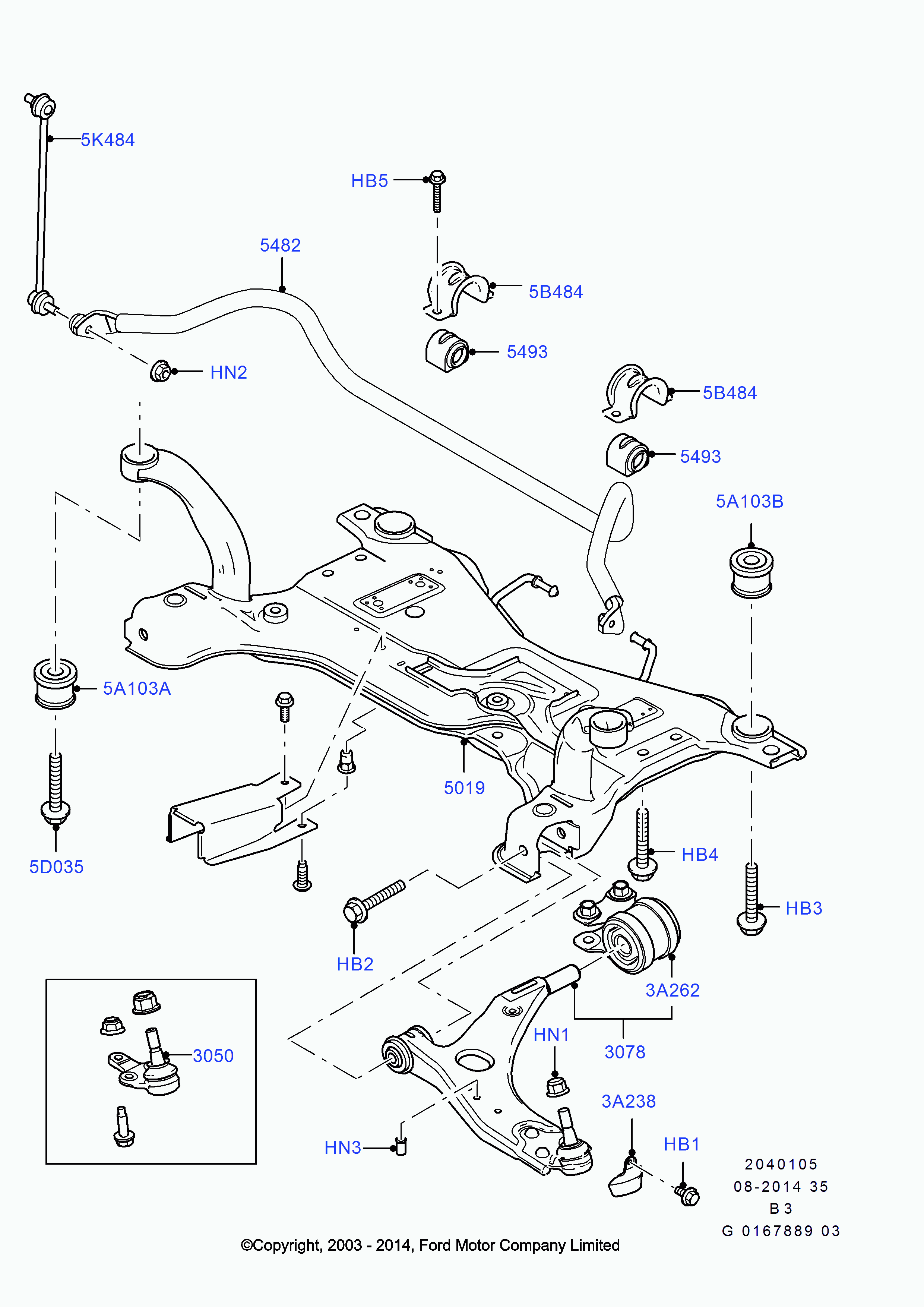 FORD 1686594 - Тяга / стойка, стабилизатор parts5.com