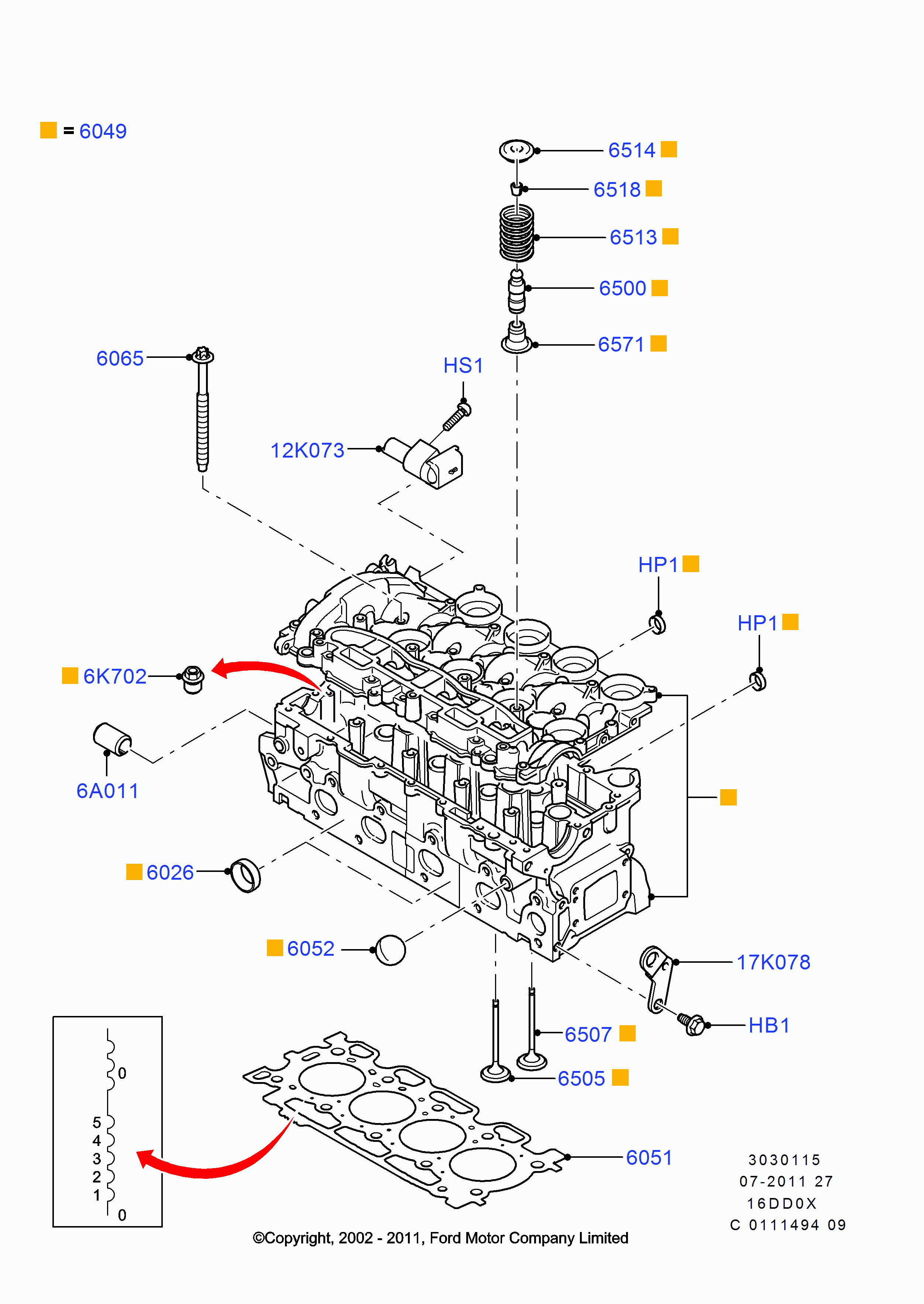 FORD 1 229 886 - Brtveni prsten, tijelo ventila parts5.com