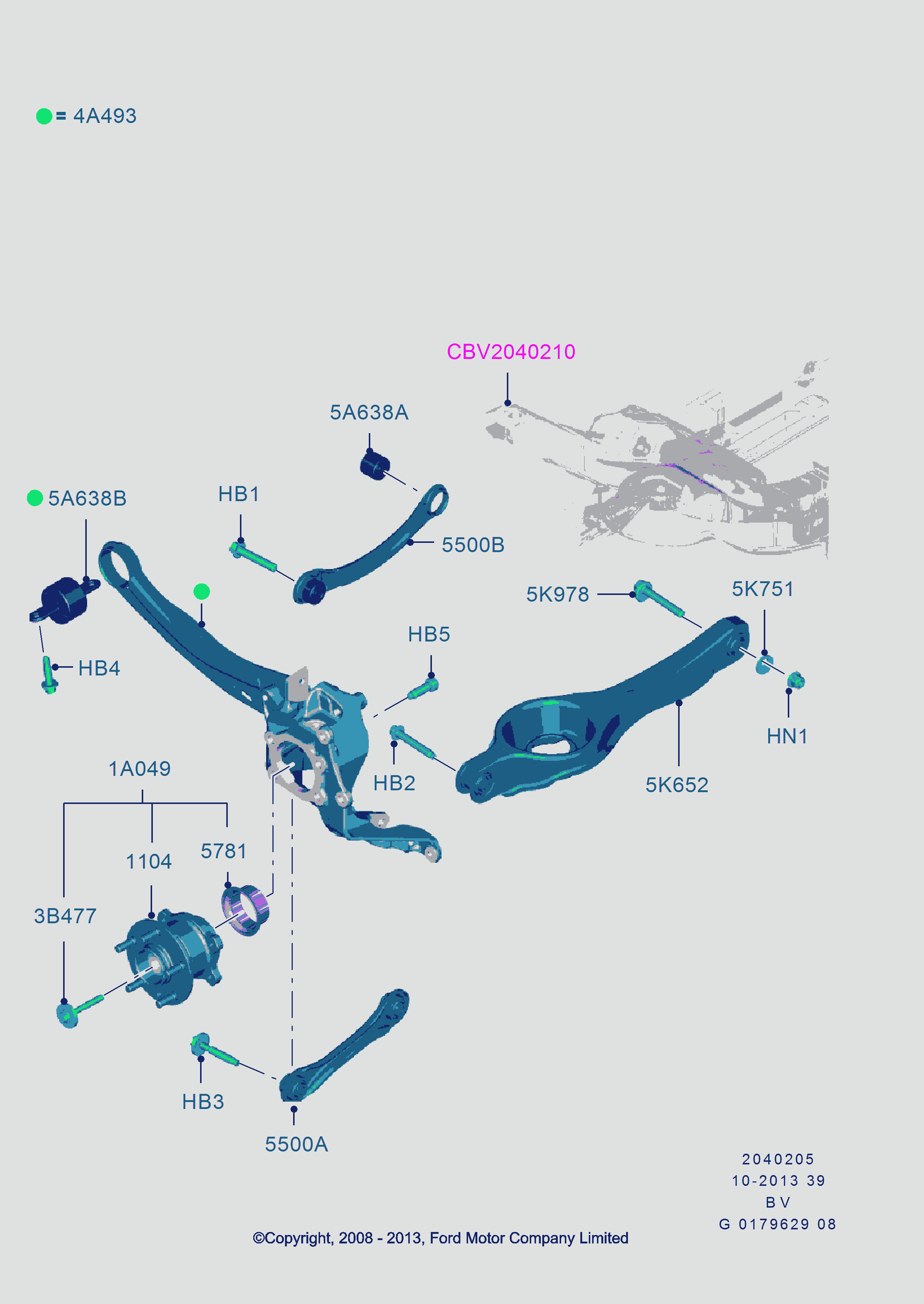 Auto Union 1304124 - Lagerung, Achskörper parts5.com