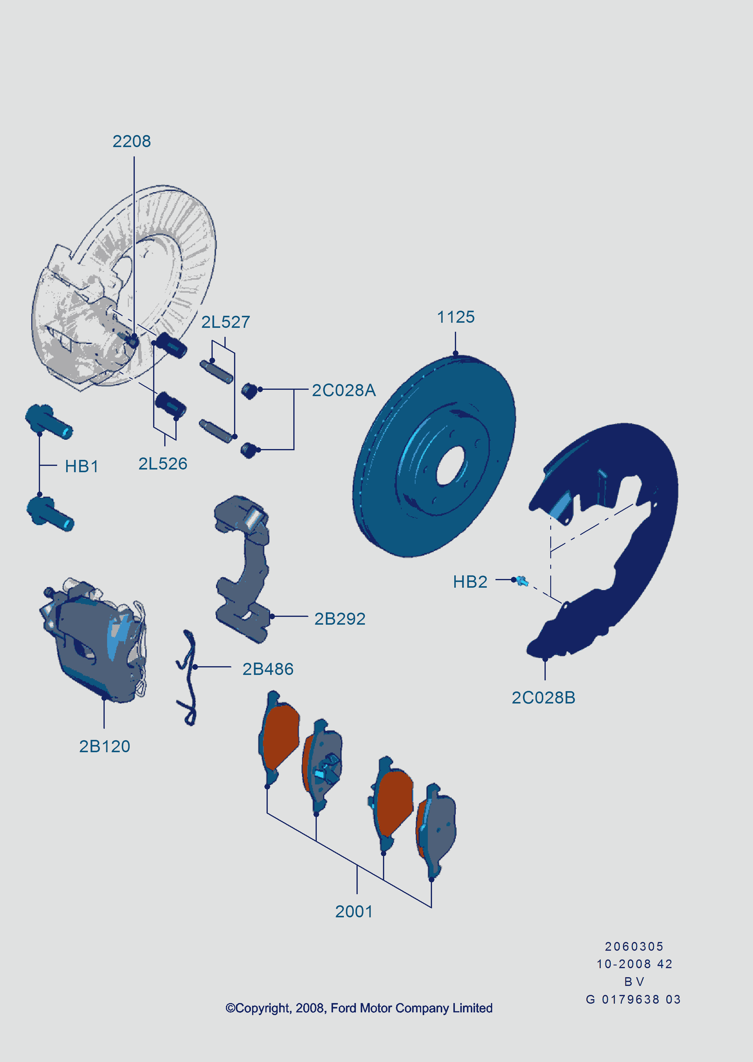 FORD 1 519 528 - Set placute frana,frana disc parts5.com