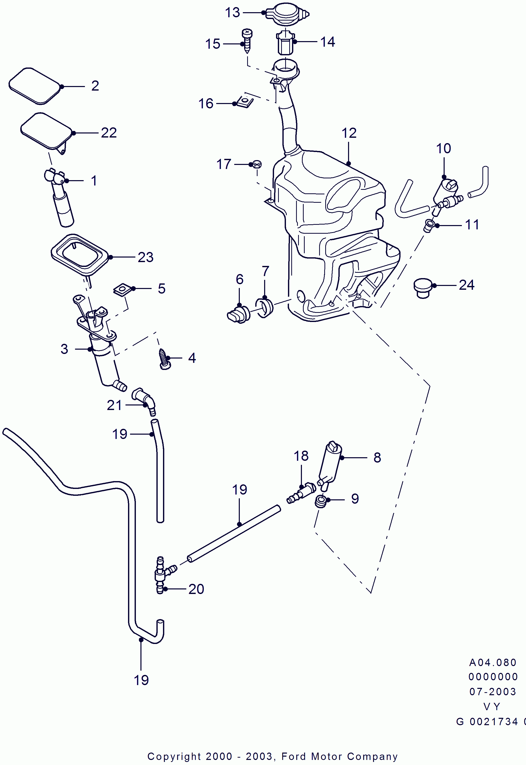 FORD 1 112 804 - Water Pump, headlight cleaning parts5.com