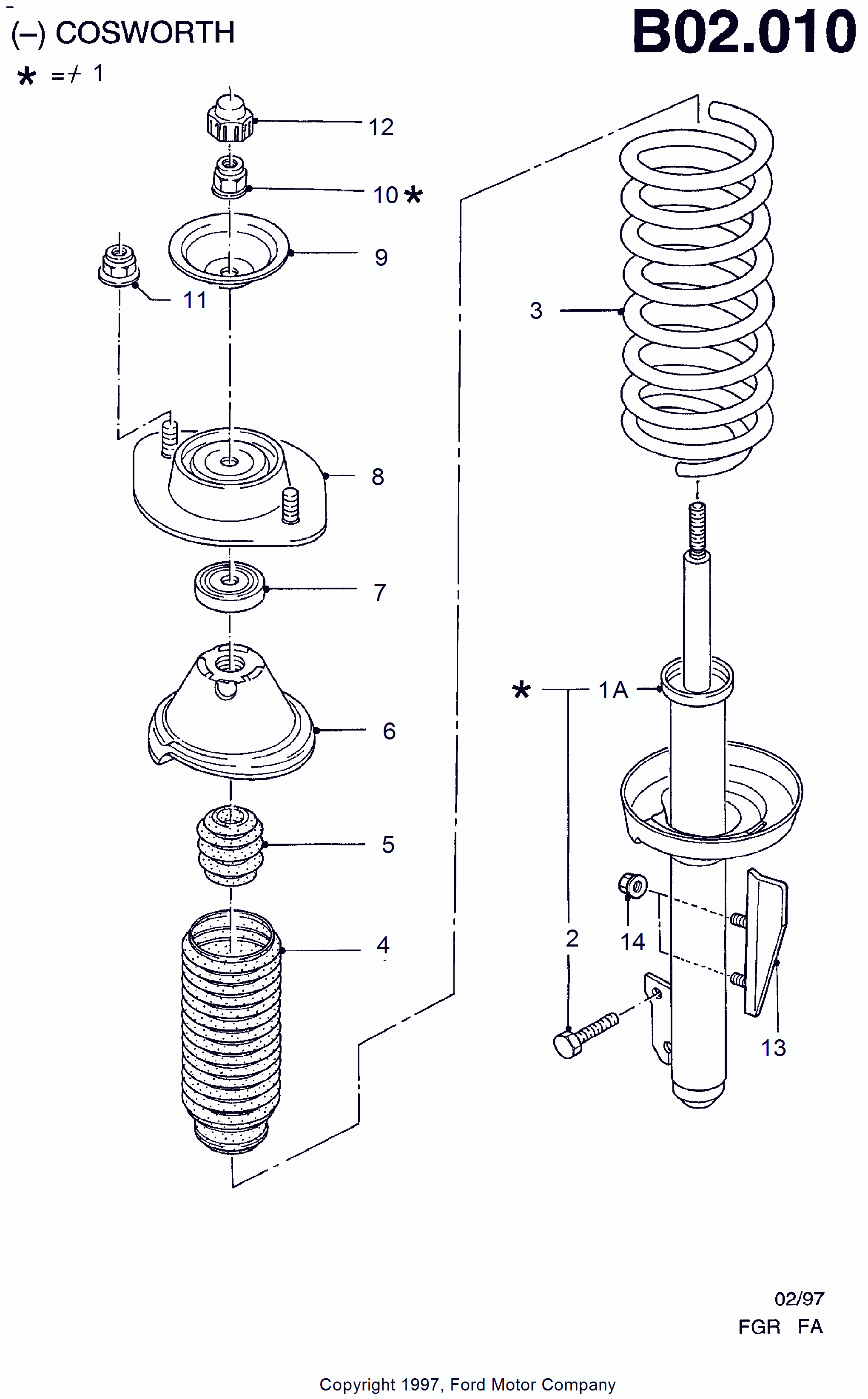 FORD 7379687 - Komplet za zaštitu od prašine, amortizer parts5.com