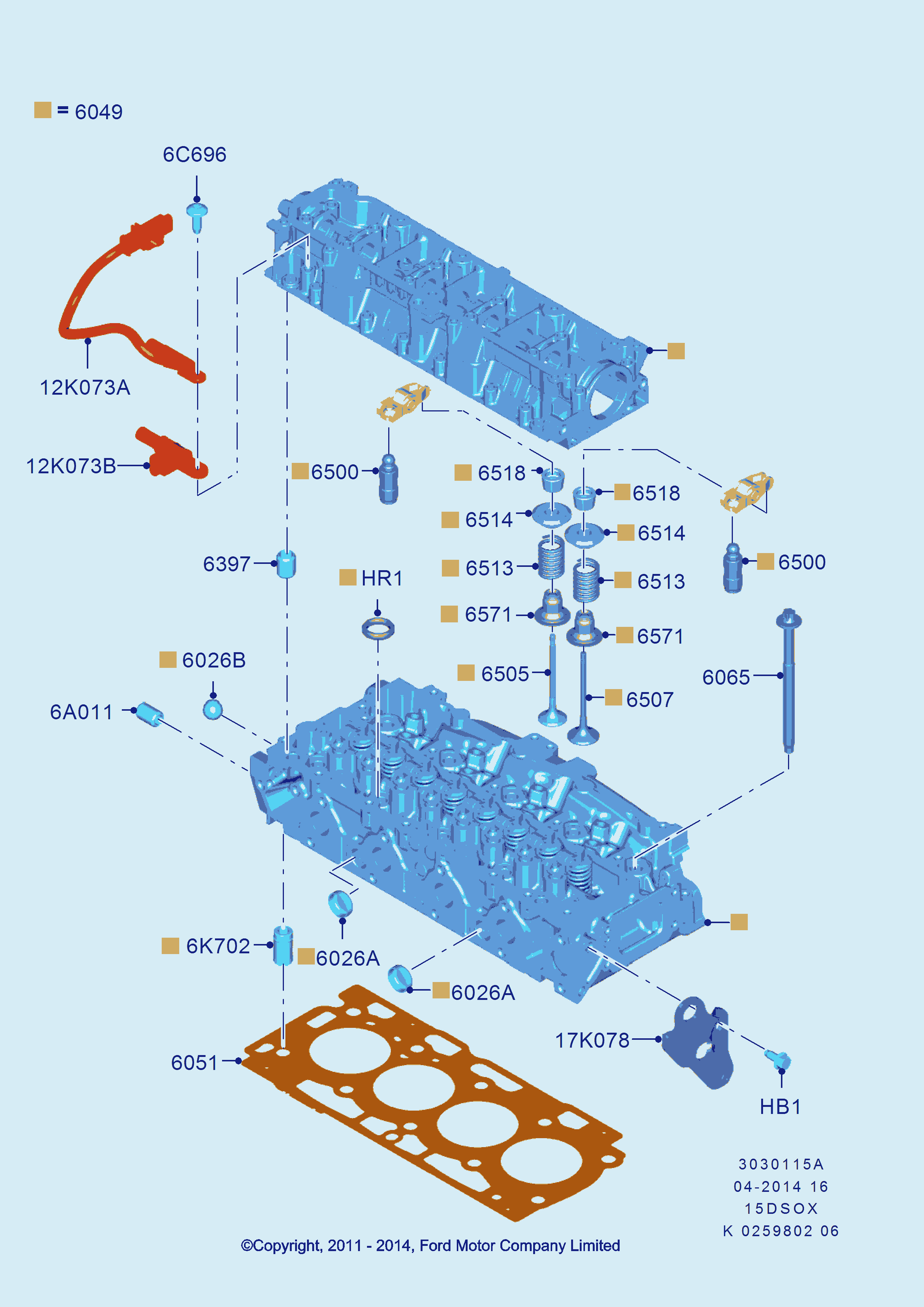 FORD 1 145 937 - Etansare, supape parts5.com